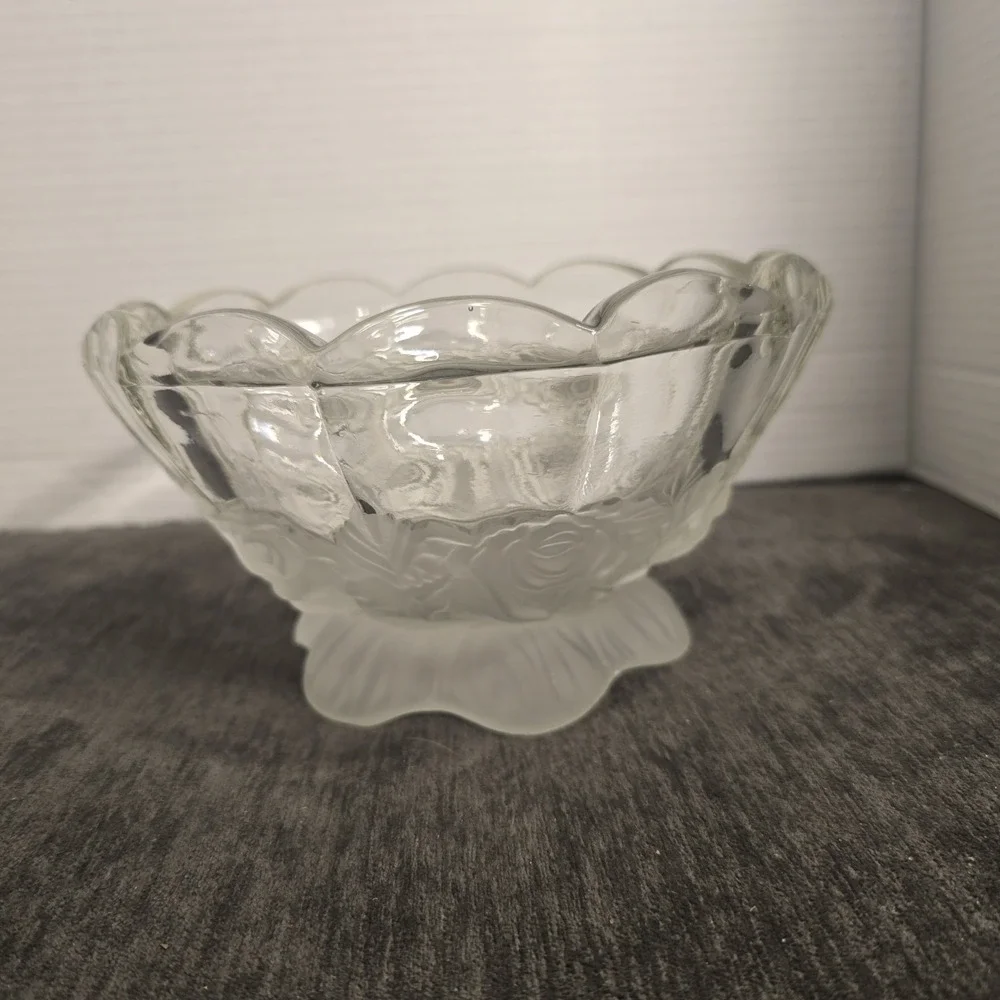 Vintage Imperlux Crystal Frosted Roses 8